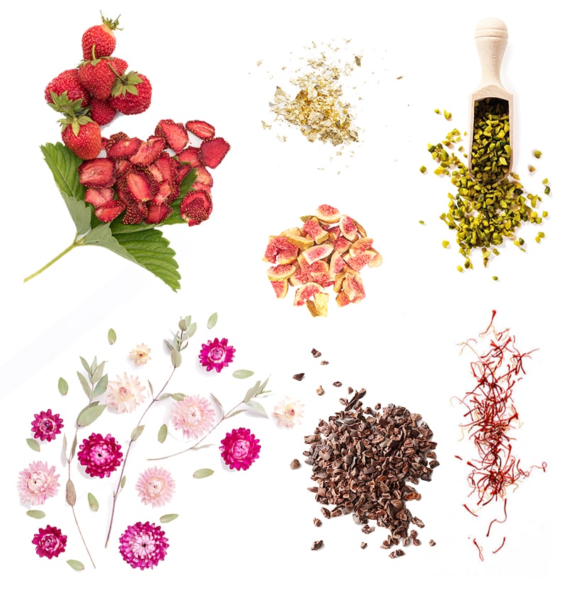 Topping und Zutaten bei SecretBerry collage ingredients